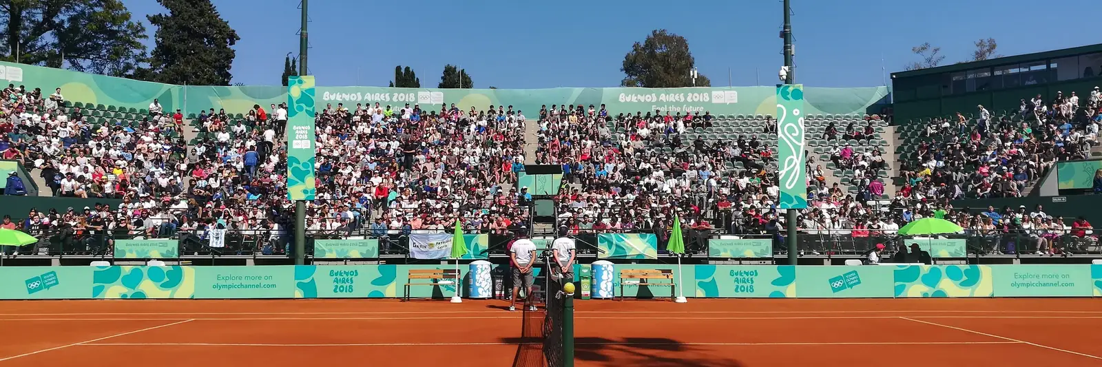 Main stadium of the Buenos Aires Lawn Tennis club during the boys singles finale of the 2018 Summer Youth Olympics.