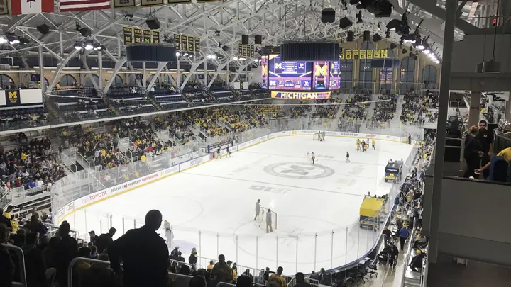 Michigan Ice Hockey Game During Intermission at Yost Ice Arena