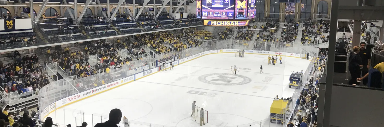Michigan Ice Hockey Game During Intermission at Yost Ice Arena