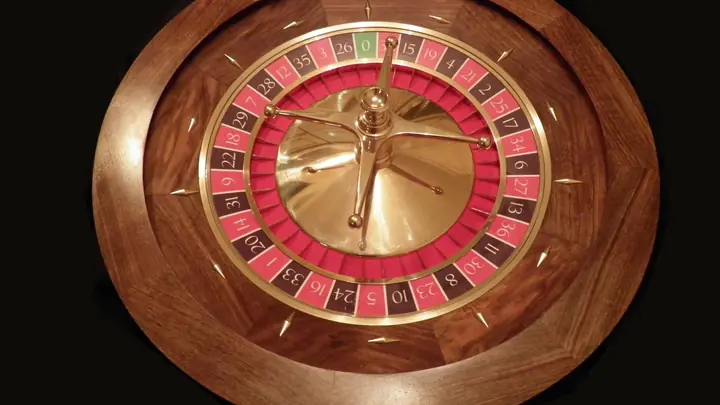 A roulette wheel.
